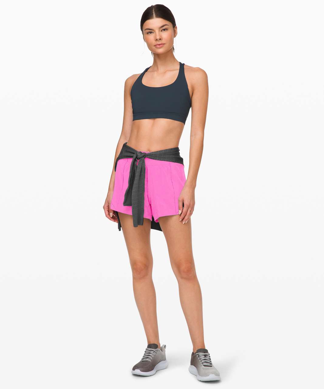 Lululemon Hotty Hot Short *High-Rise Long 4 - Dark Prism Pink - lulu  fanatics