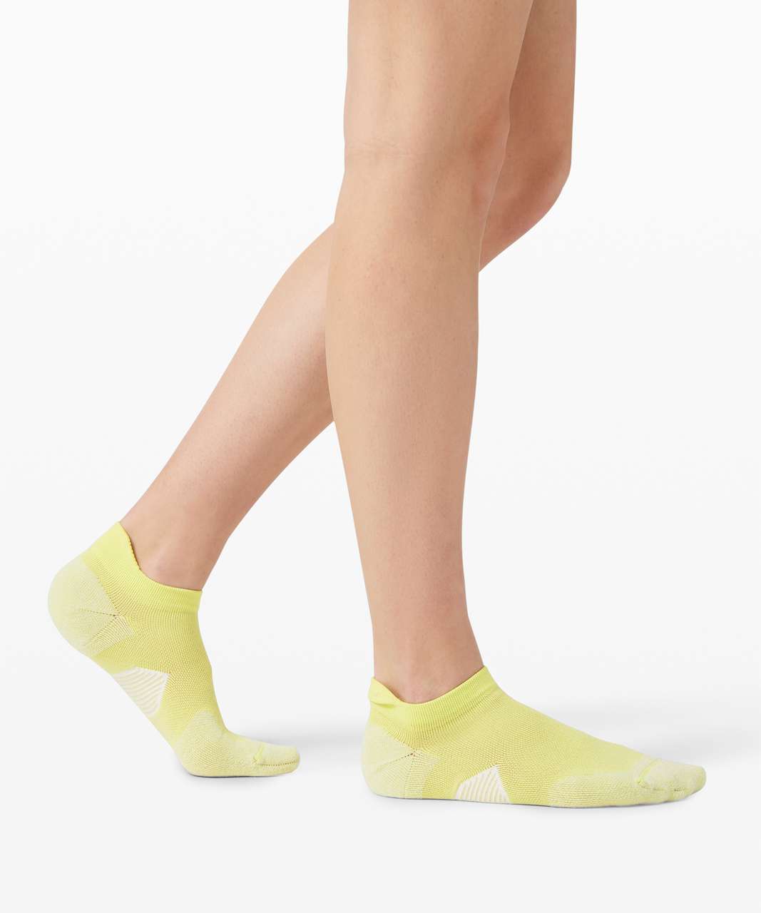 Lululemon Speed Tab Sock *Silver - Lemon Vibe / White