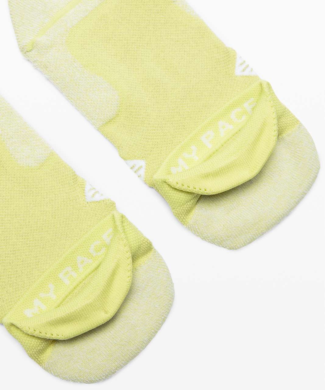 Lululemon Speed Tab Sock *Silver - Lemon Vibe / White