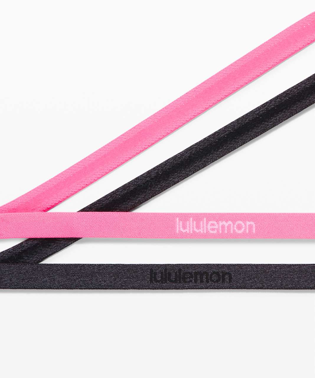 Lululemon Get in Line Headband *2 Pack - Heather Lux Multi Black / Dark Prism Pink