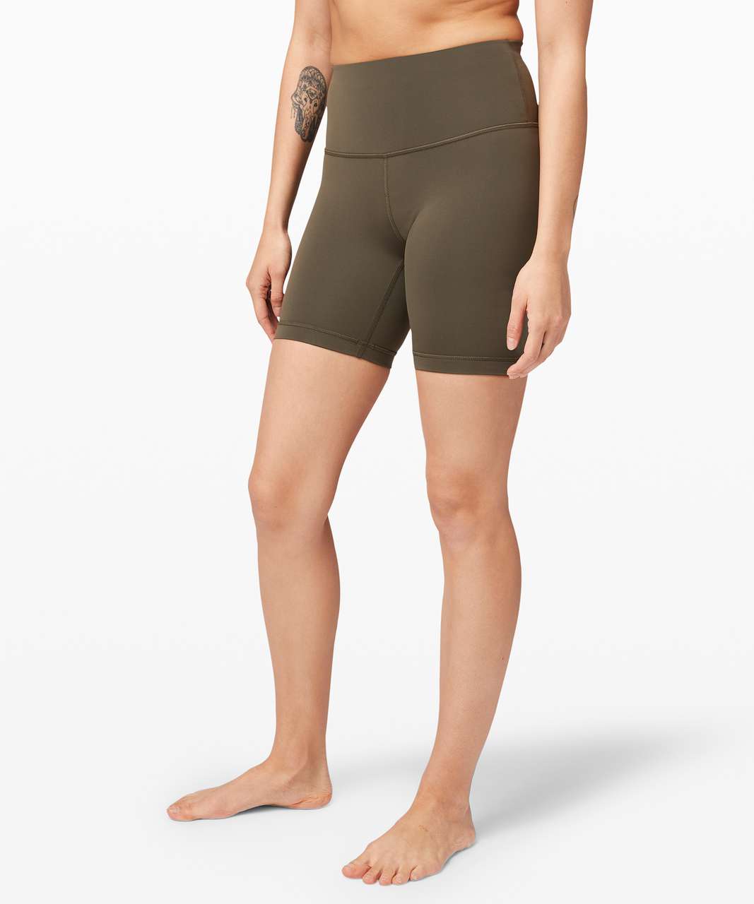 Lululemon Wunder Train High-Rise Short 6 - Dark Olive - lulu fanatics