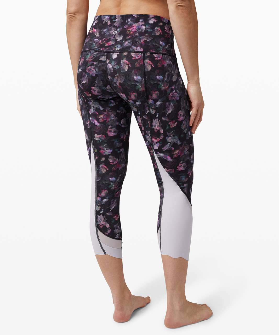 Lululemon Wunder Under Crop High-Rise *Roll Down Scallop Full-On Luxtreme 23  - Activate Floral Multi - lulu fanatics