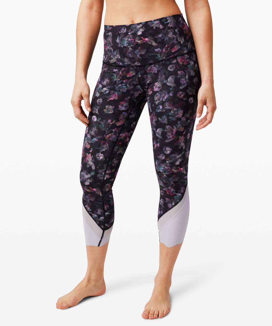 Lululemon Wunder Under High-Rise Crop 23 *Updated Scallop Full-On Luxtreme  - True Navy - lulu fanatics