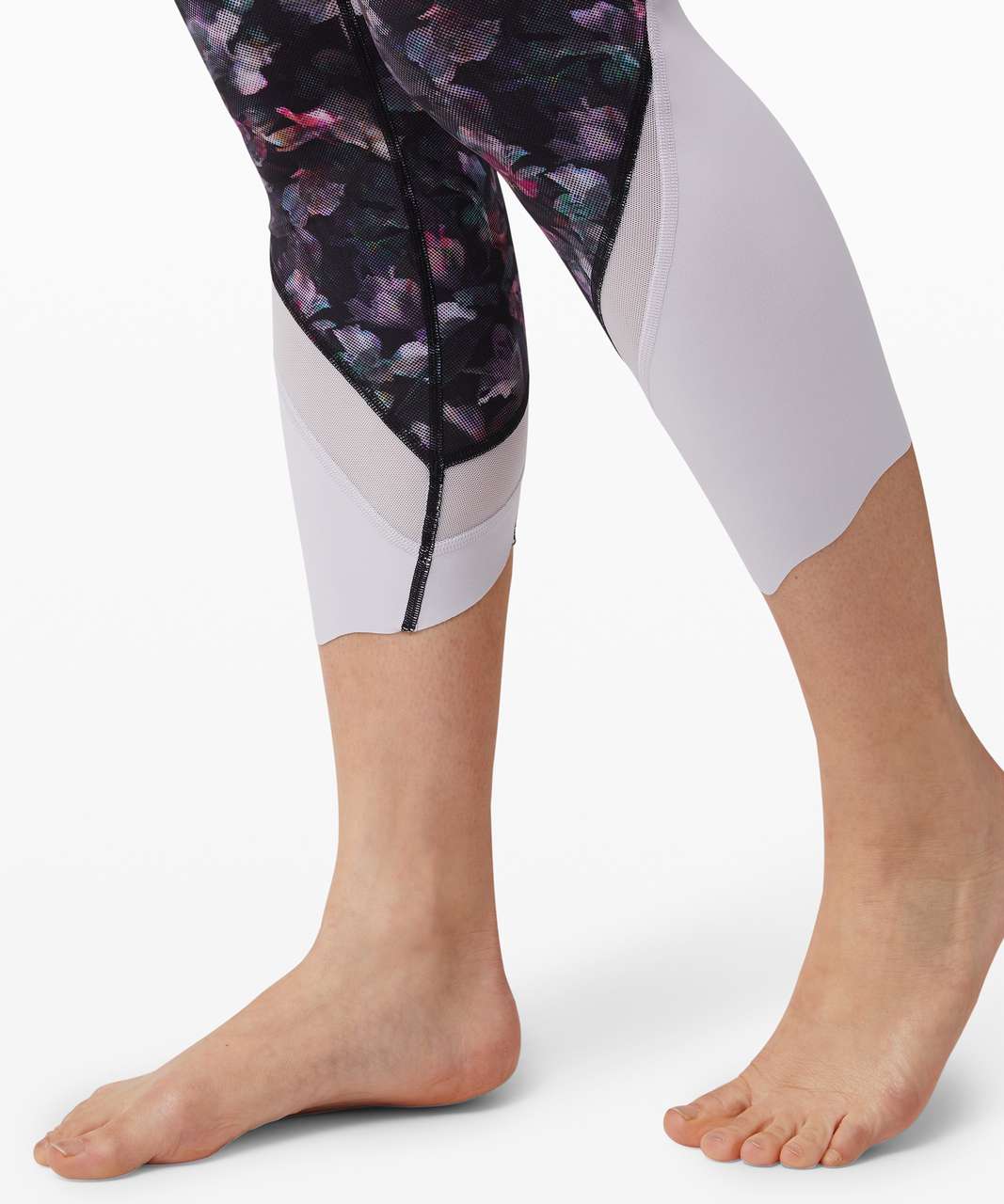 Lululemon Wunder Under Crop High-Rise *Roll Down Scallop Full-On Luxtreme 23" - Activate Floral Multi