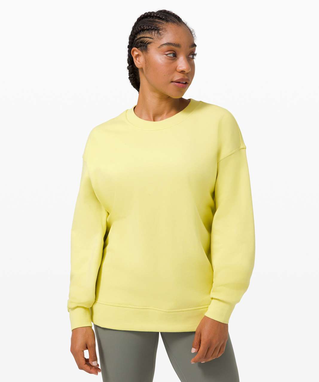 Lululemon Perfectly Oversized Crew - Heathered Core Light Grey - lulu  fanatics