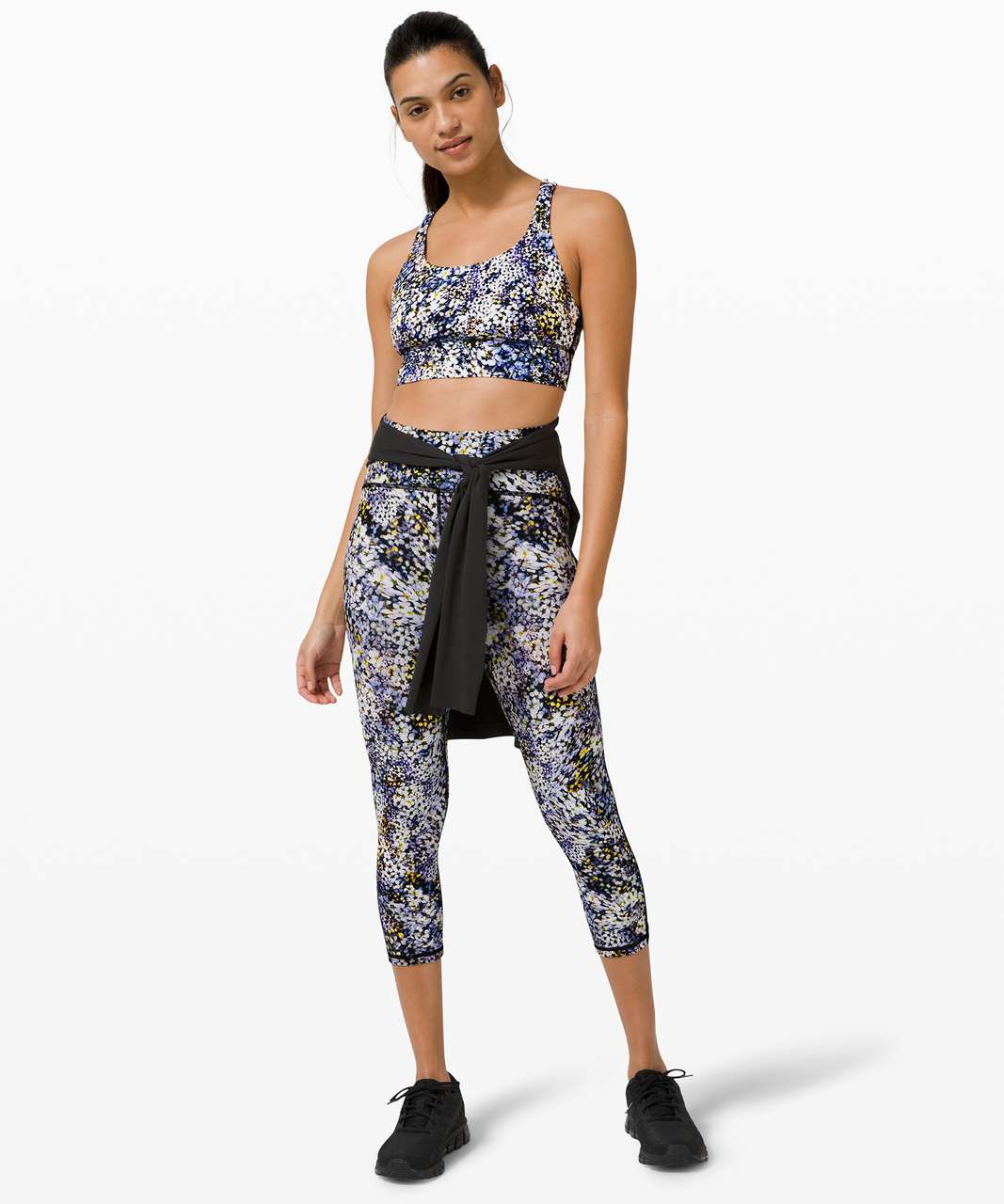 Lululemon Energy Bra Long Line Ice Dye *medium Support, B–d Cups In Multi