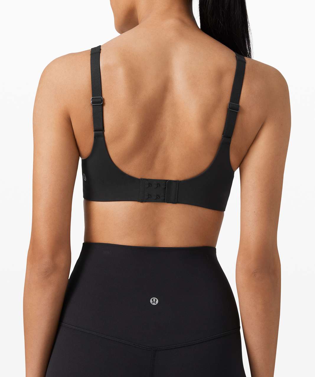 Lululemon In Alignment Straight Strap Bra *Light Support, A/B Cup -  Crescendo Speckle Rhino Grey Black - lulu fanatics