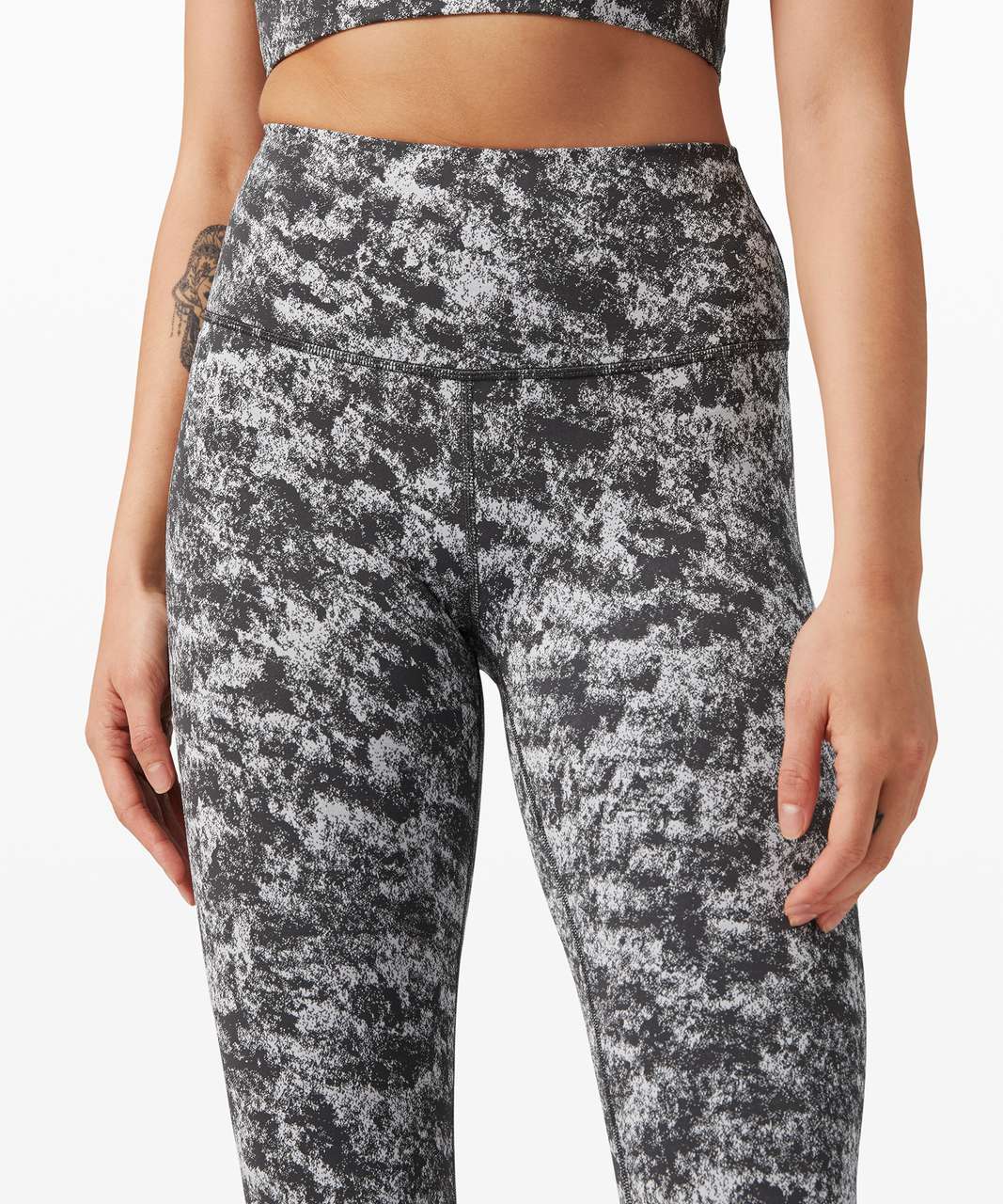 Lululemon Wunder Under High-Rise Tight 28" *Luxtreme - Misted Jacquard Graphite Grey Alpine White