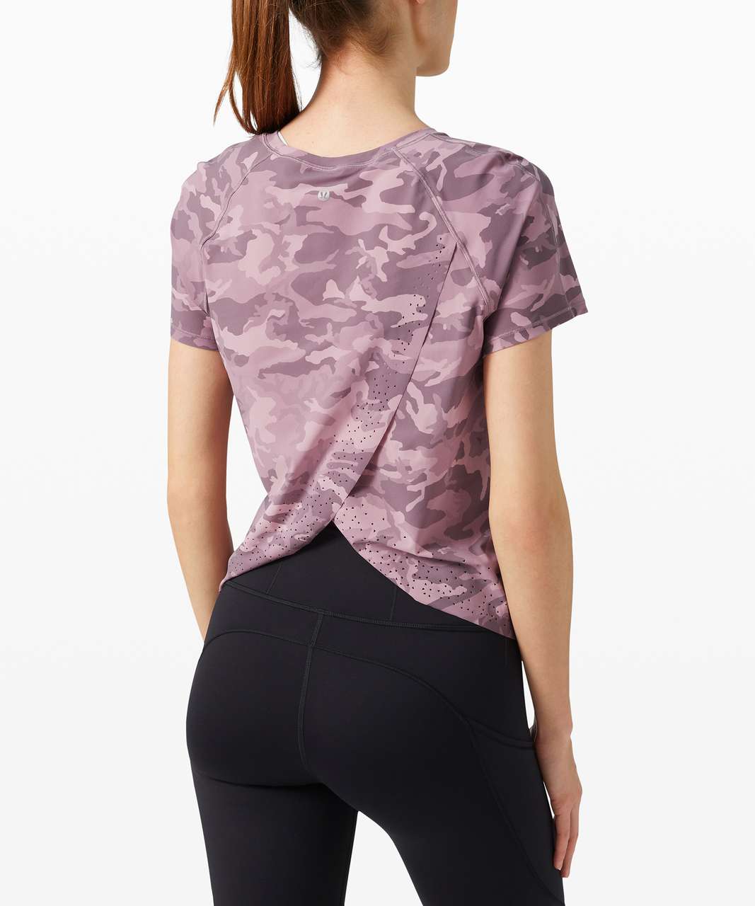 Lululemon Quick Pace Short Sleeve - Incognito Camo Pink Taupe Multi