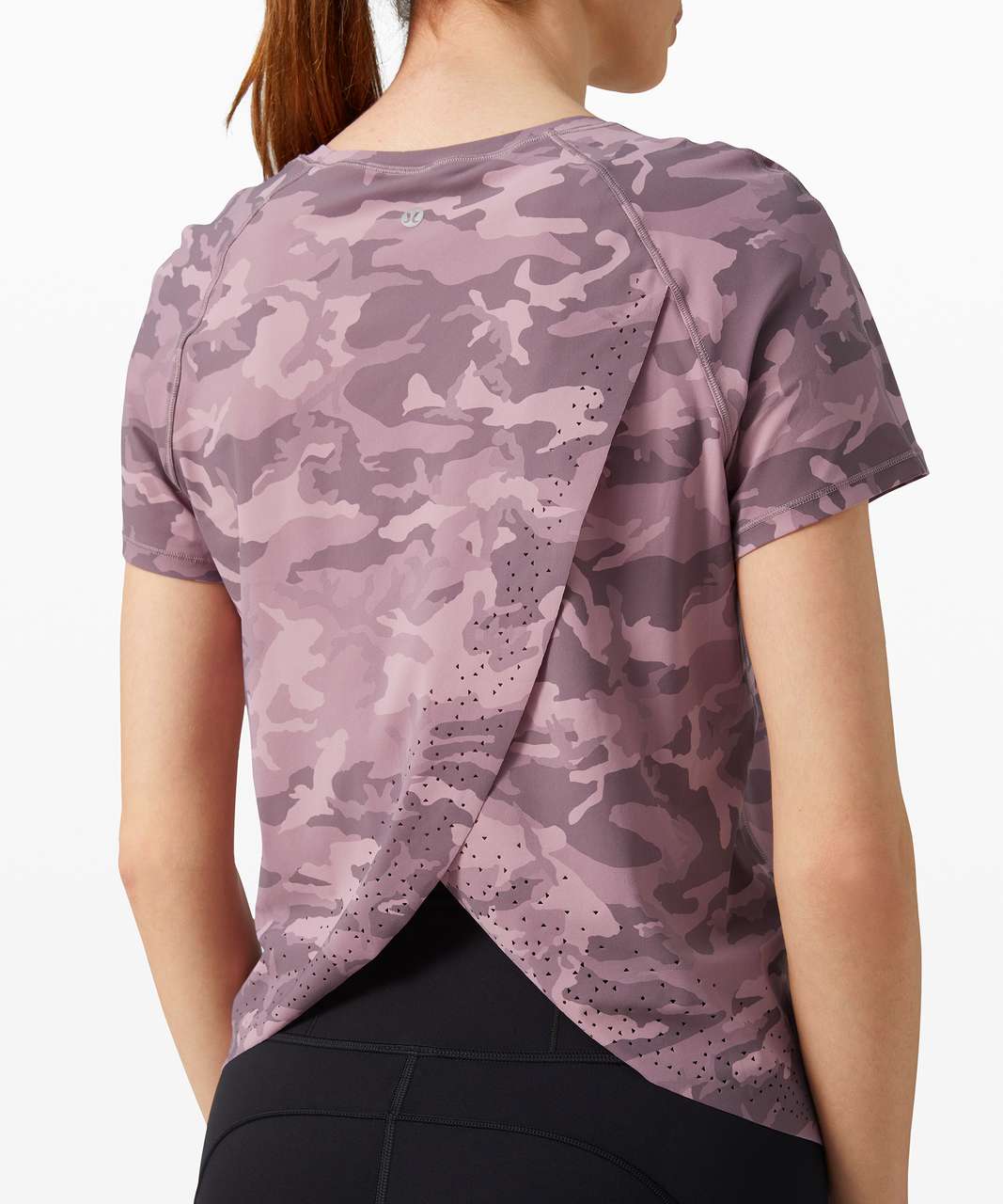 Lululemon Quick Pace Short Sleeve - Incognito Camo Pink Taupe Multi