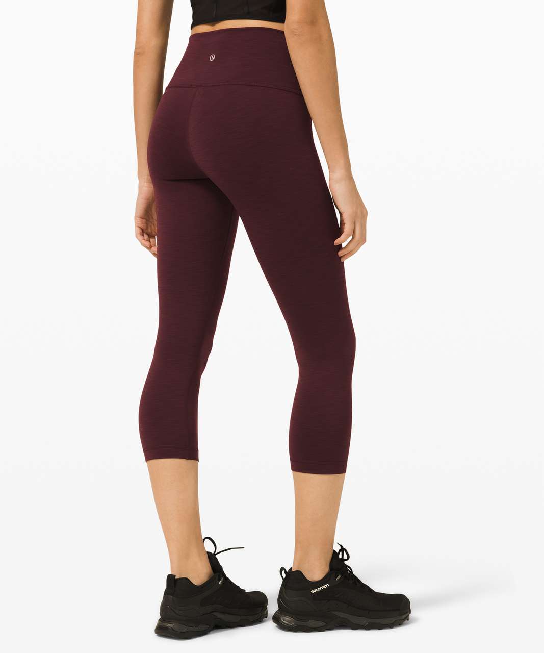 Lululemon Wunder Train High-Rise Crop 21 - Heathered Cassis