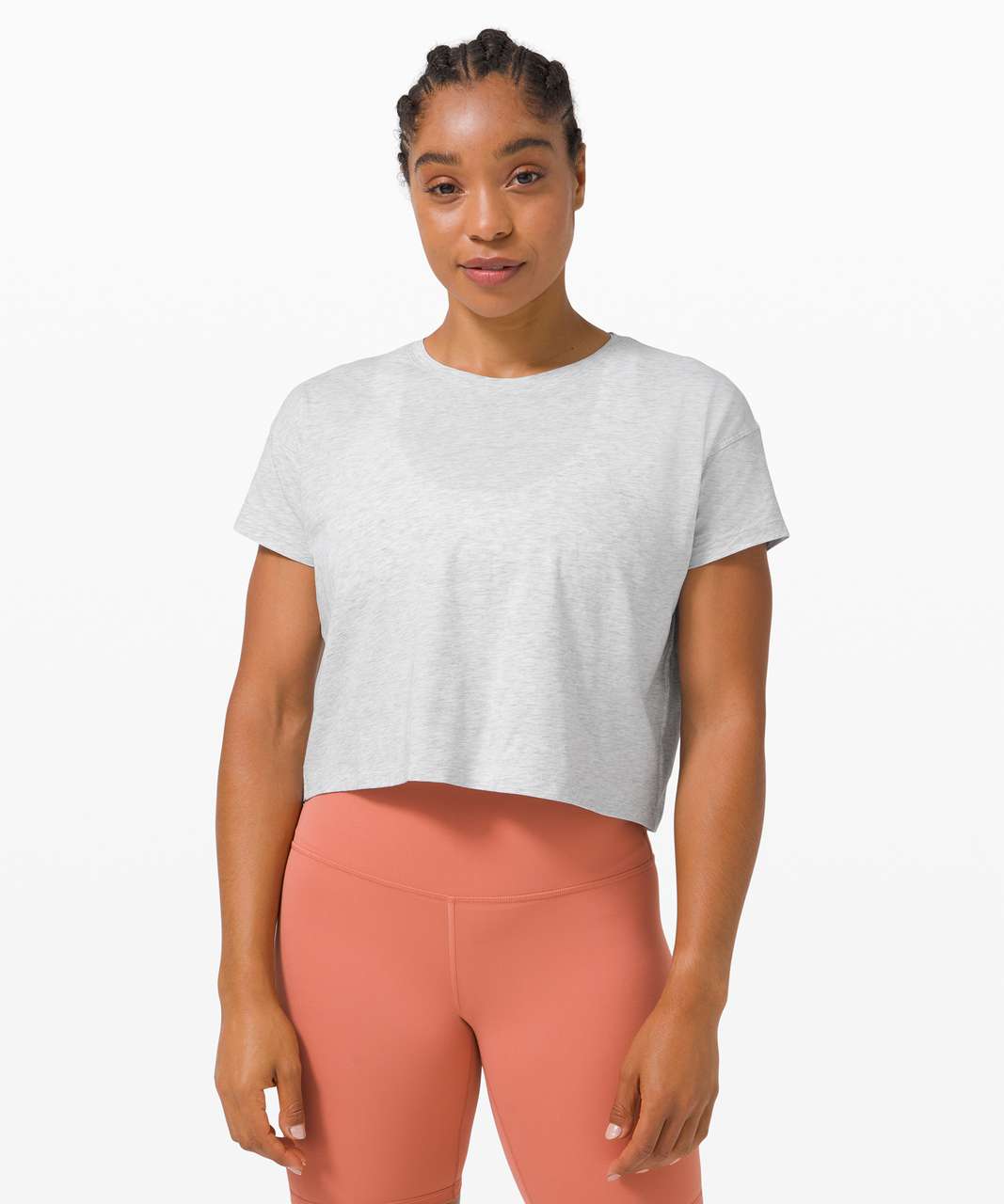 Lululemon Cates Tee - Heathered Core Ultra Light Grey - lulu fanatics