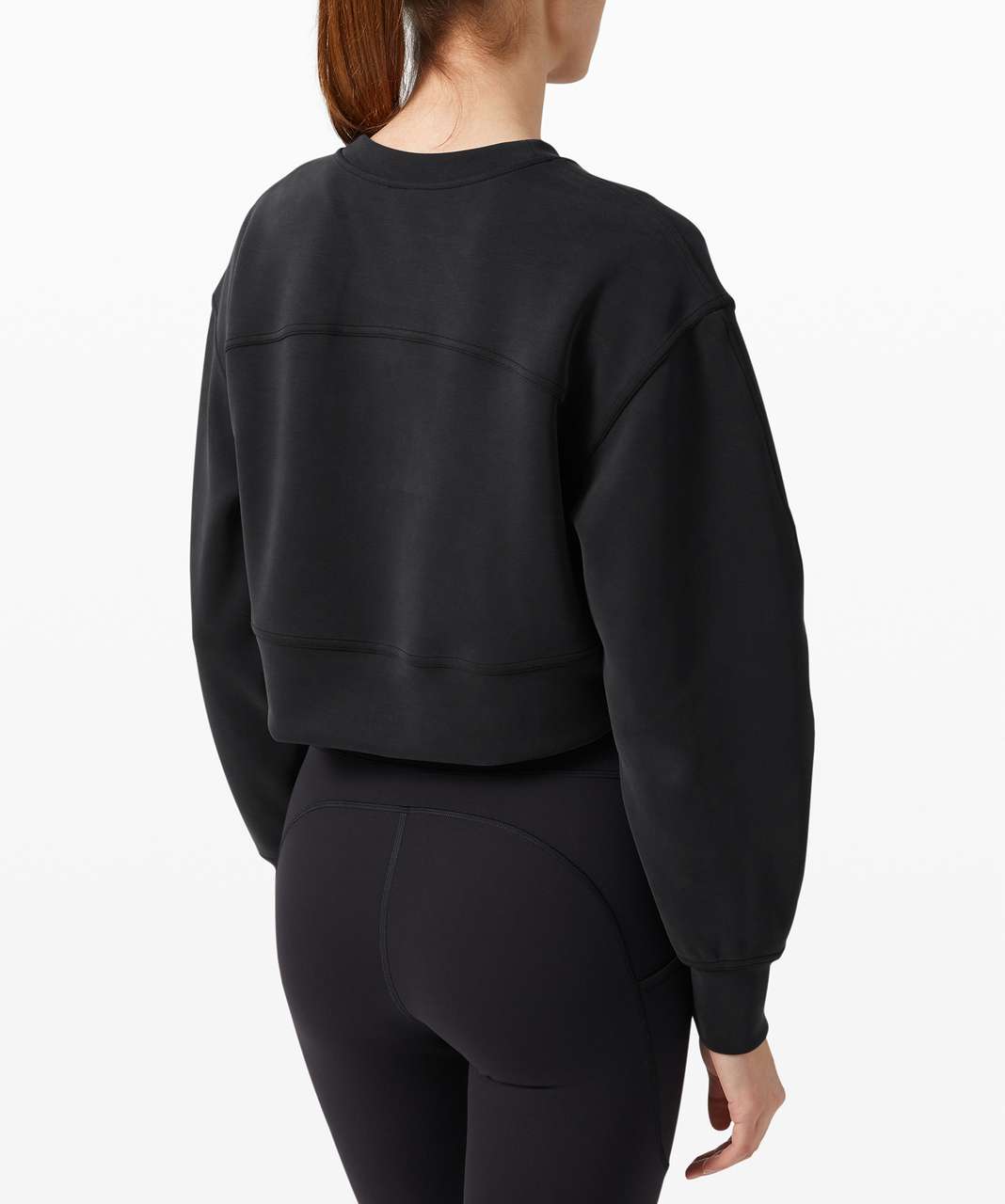 Lululemon Soft Ambitions Crop Crew - Black - lulu fanatics