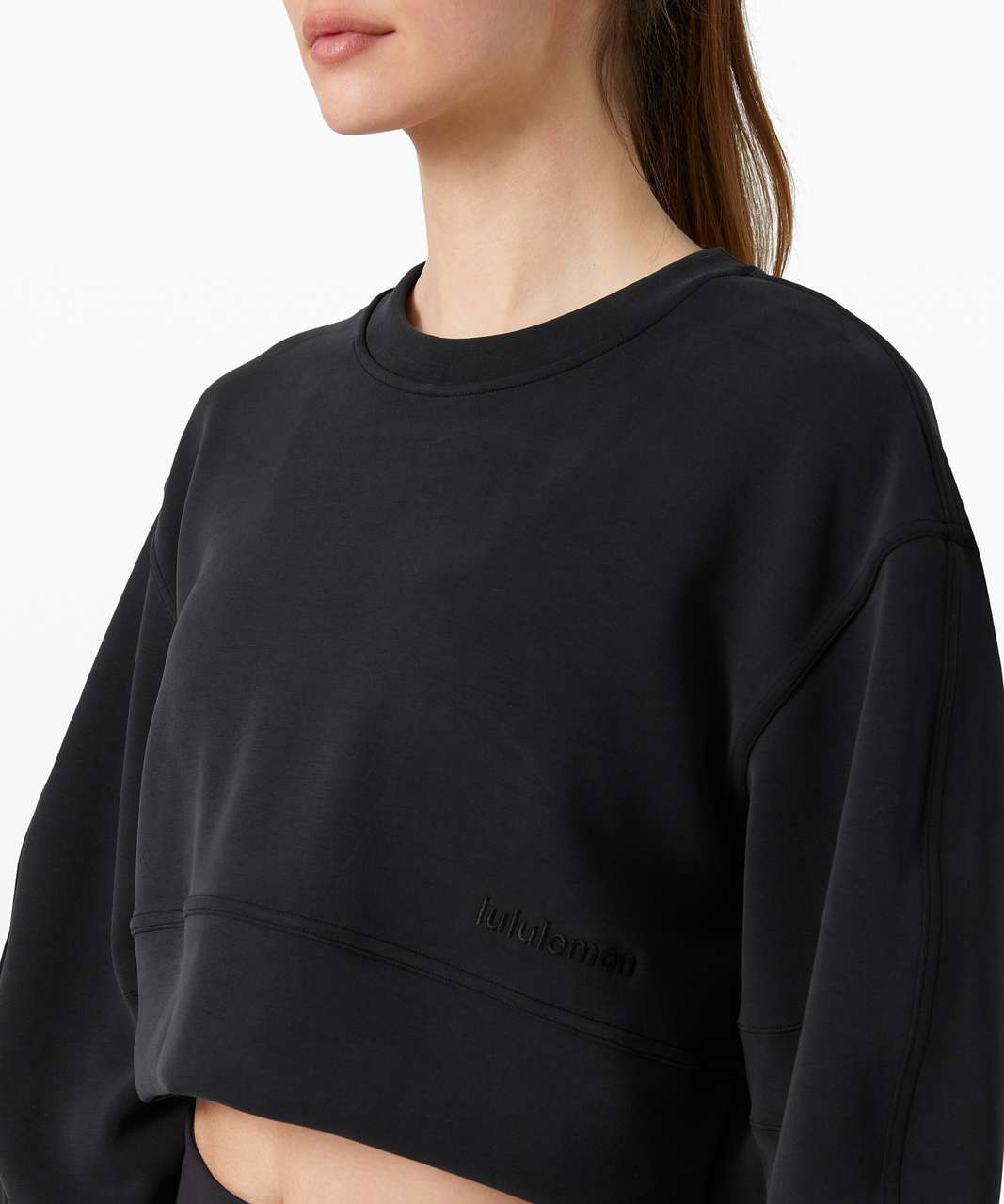 Lululemon Soft Ambitions Crop Crew - Black