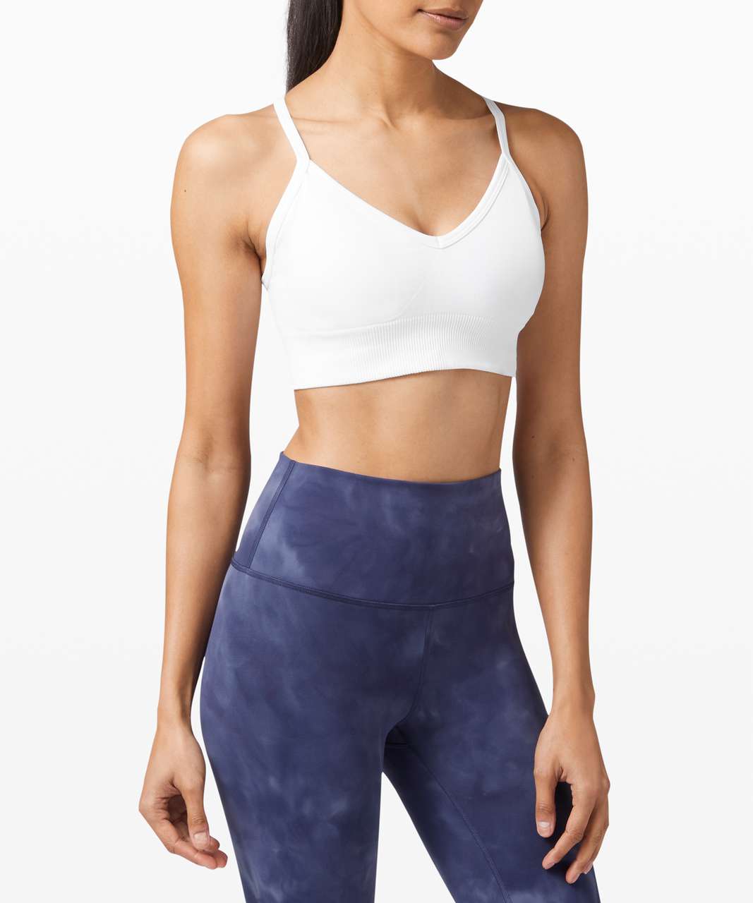 Lululemon Ebb to Street Shelf Bra Tank Top *Light Support - White Opal -  lulu fanatics