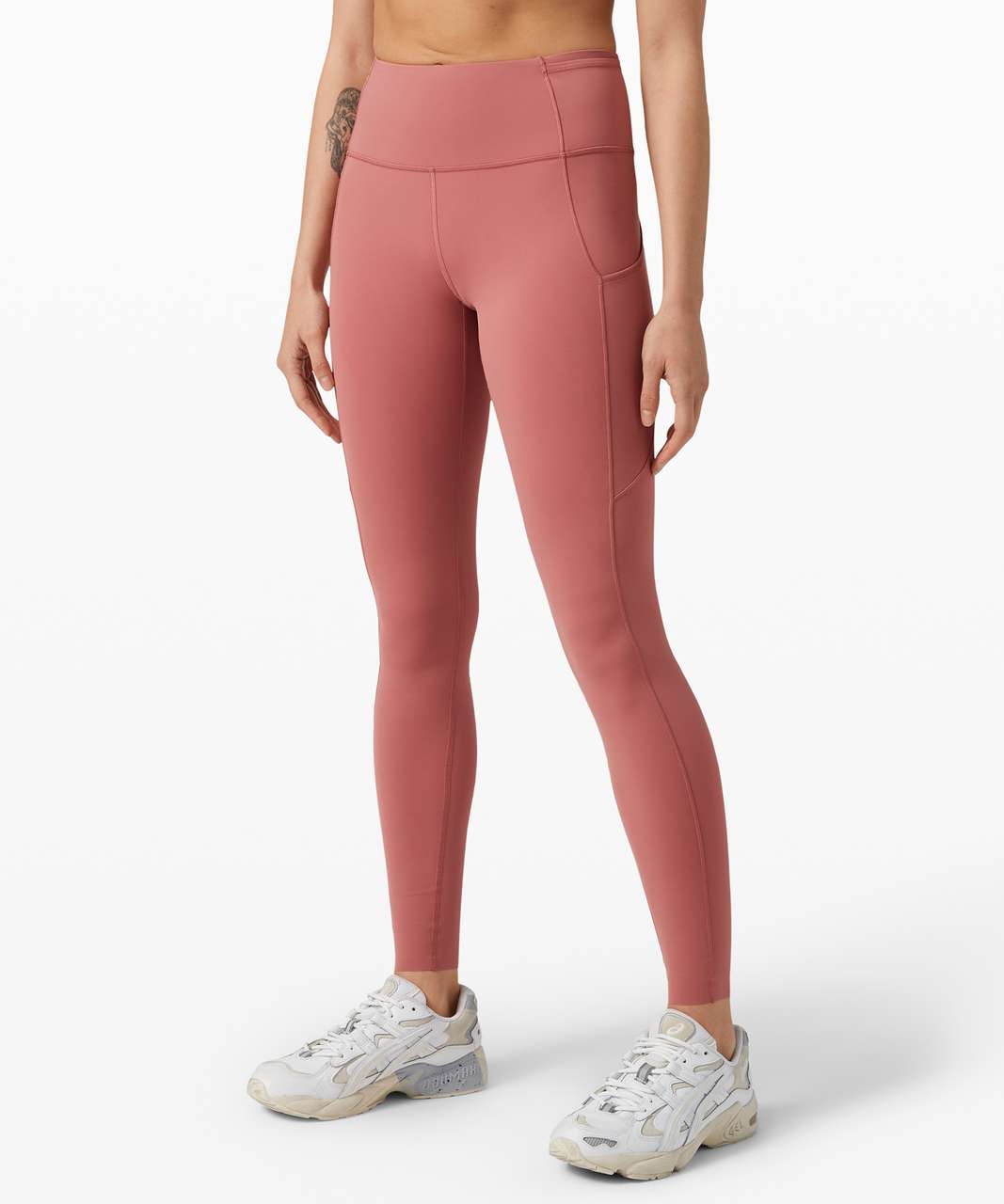 Lululemon Fast and Free High-Rise Tight 28 *Brushed Nulux - Mulled Wine -  lulu fanatics