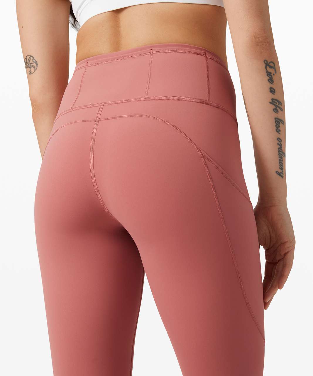 Lululemon Fast and Free Super High Rise Tight 25 Elite - Cherry Tint -  lulu fanatics