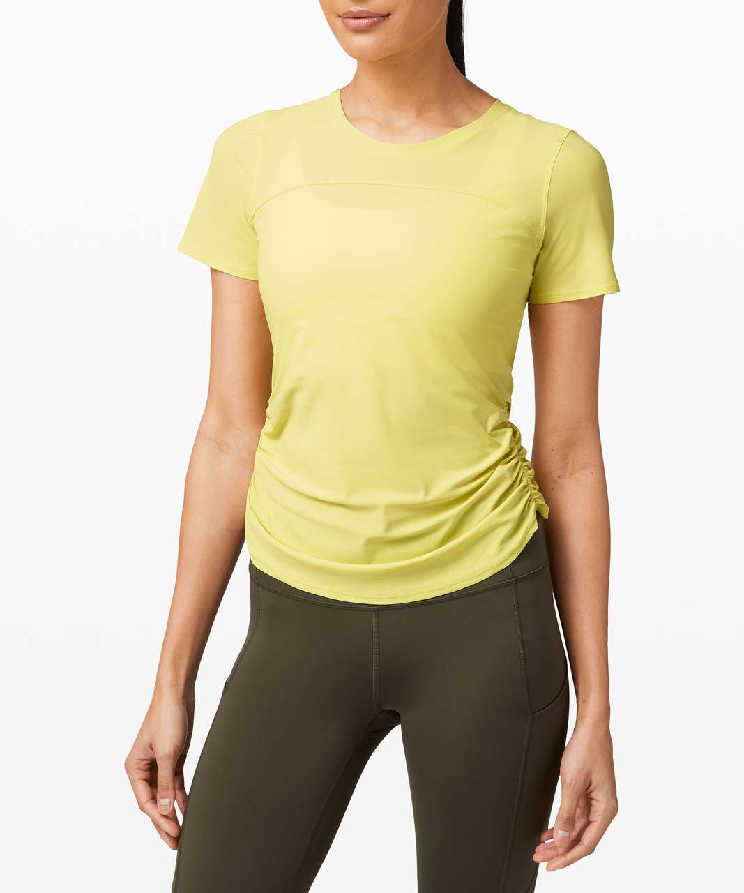 Lululemon Run Off Route Short Sleeve - Lemon Vibe