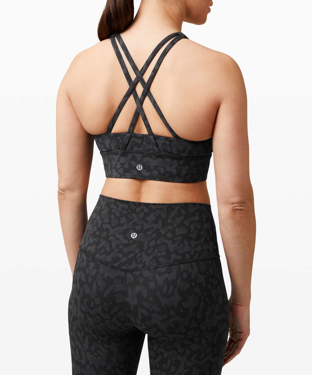 Lululemon Energy Bra High-Neck Longline Zip Special Edition *Medium Support,  B–D Cups - Black Granite - lulu fanatics