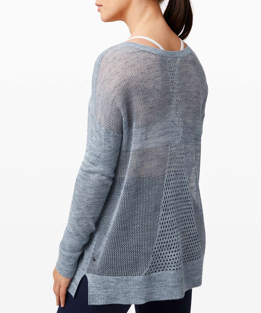 Lululemon Well Being Crew Sweater *Linen - Heathered Sailboat / Classic Navy