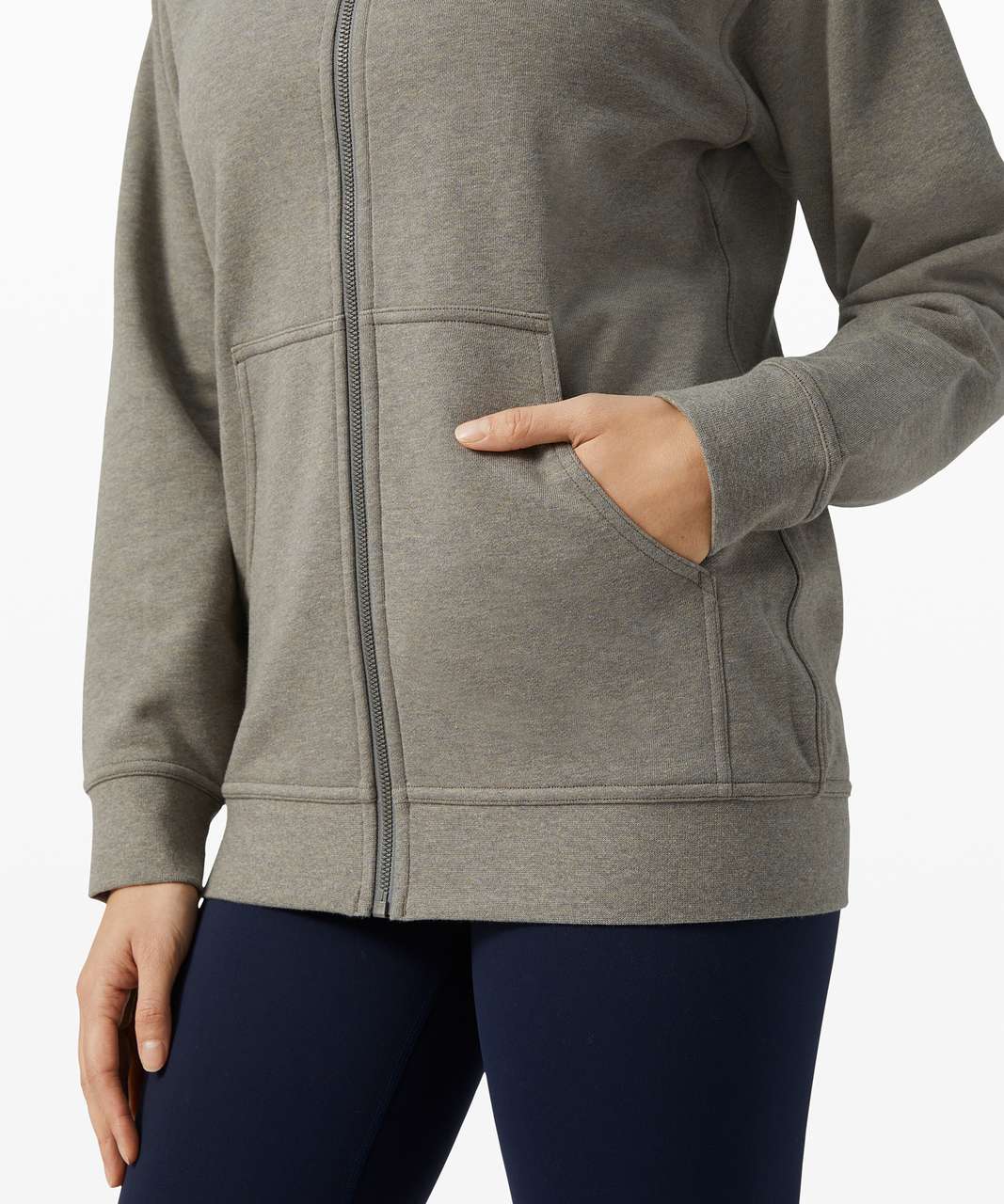 Lululemon All Yours Zip Hoodie *Terry - Heathered Grey Sage - lulu fanatics