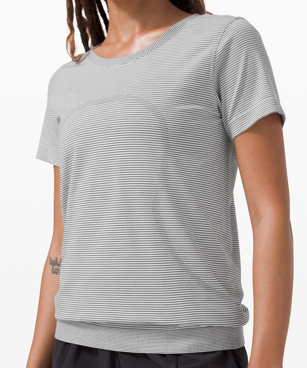 Lululemon Swiftly Relaxed Short Sleeve 2.0 - White / Black - lulu