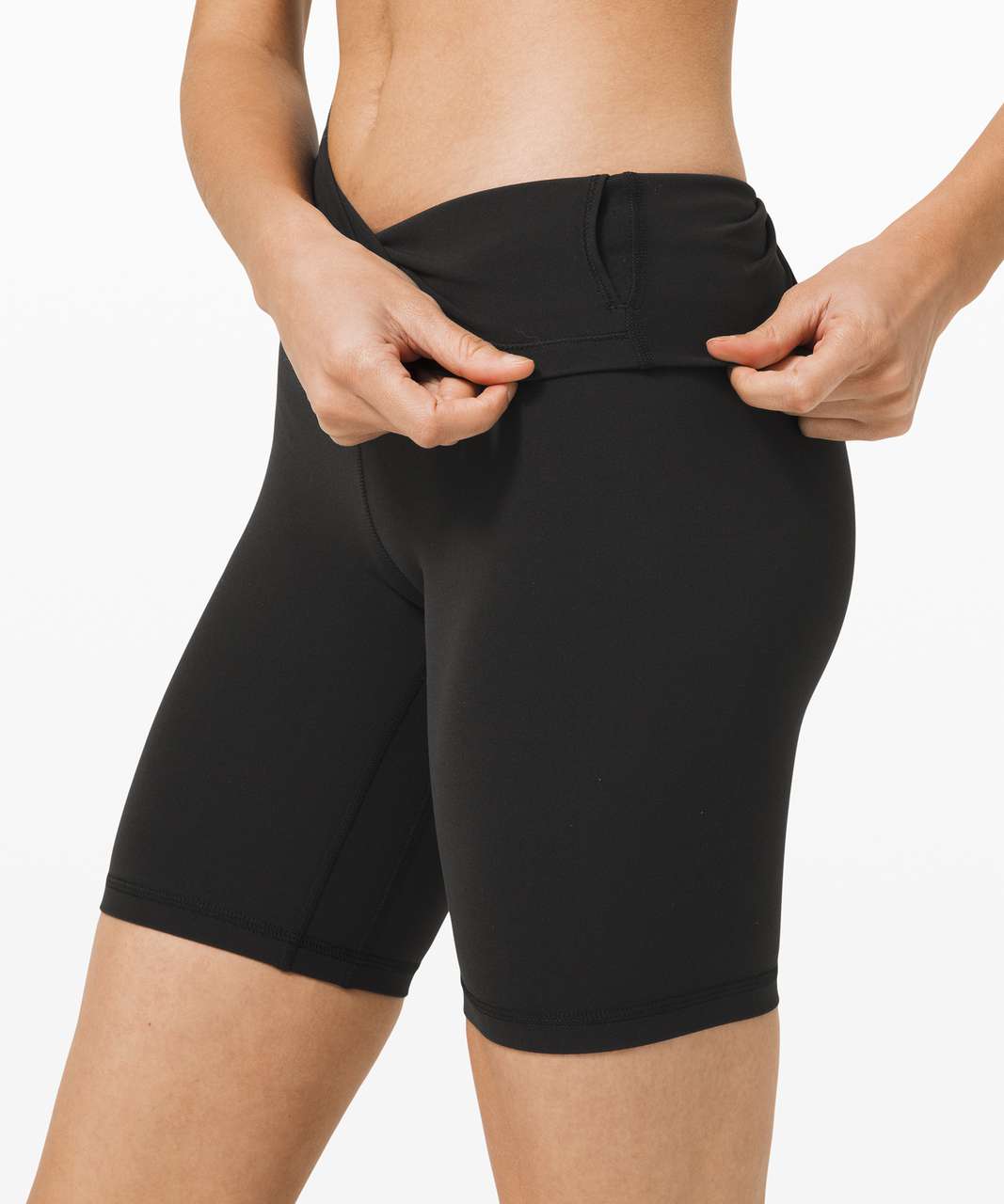 Lululemon Align Ruched Waist High-Rise Short 8 - Black - lulu fanatics