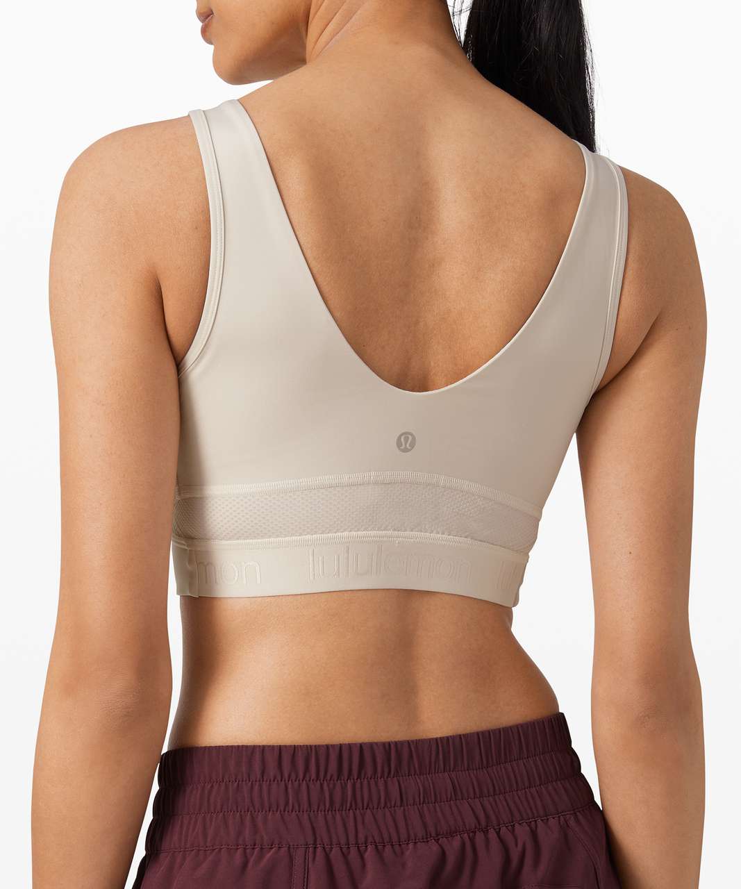 NWT Lululemon Size 10 Invigorate Training Tank Crop Bra Pale Raspberry $68