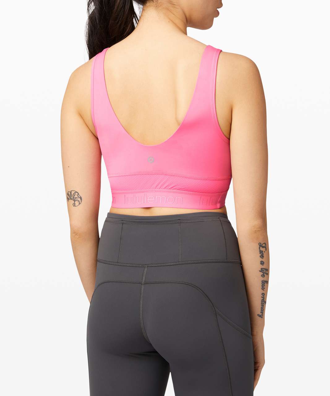 NWT Lululemon Size 10 Invigorate Training Tank Crop Bra Pale Raspberry $68