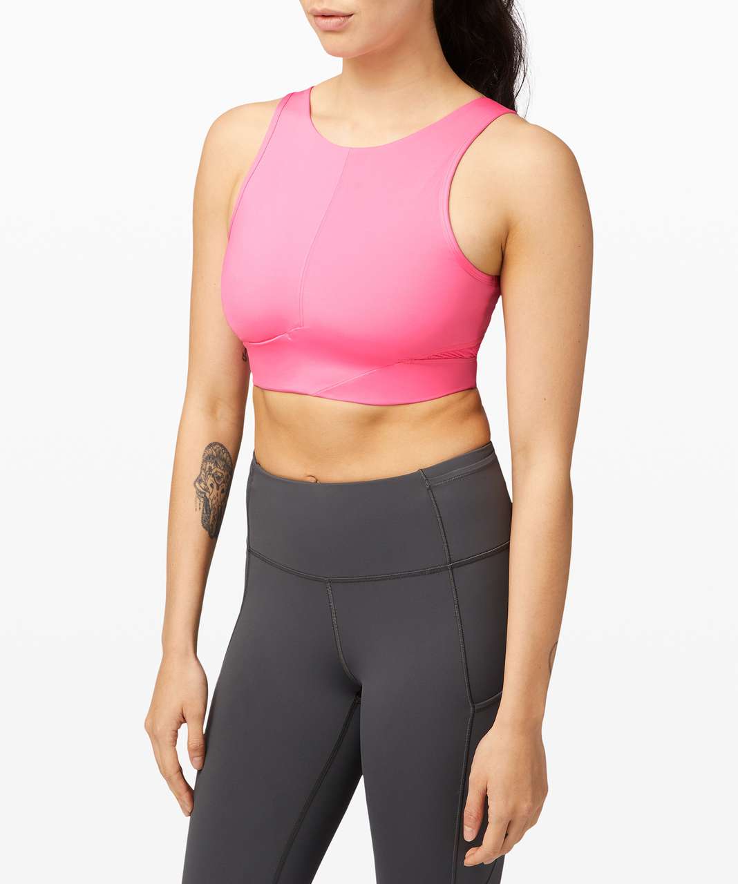 NWT Lululemon Size 10 Invigorate Training Tank Crop Bra Pale Raspberry $68