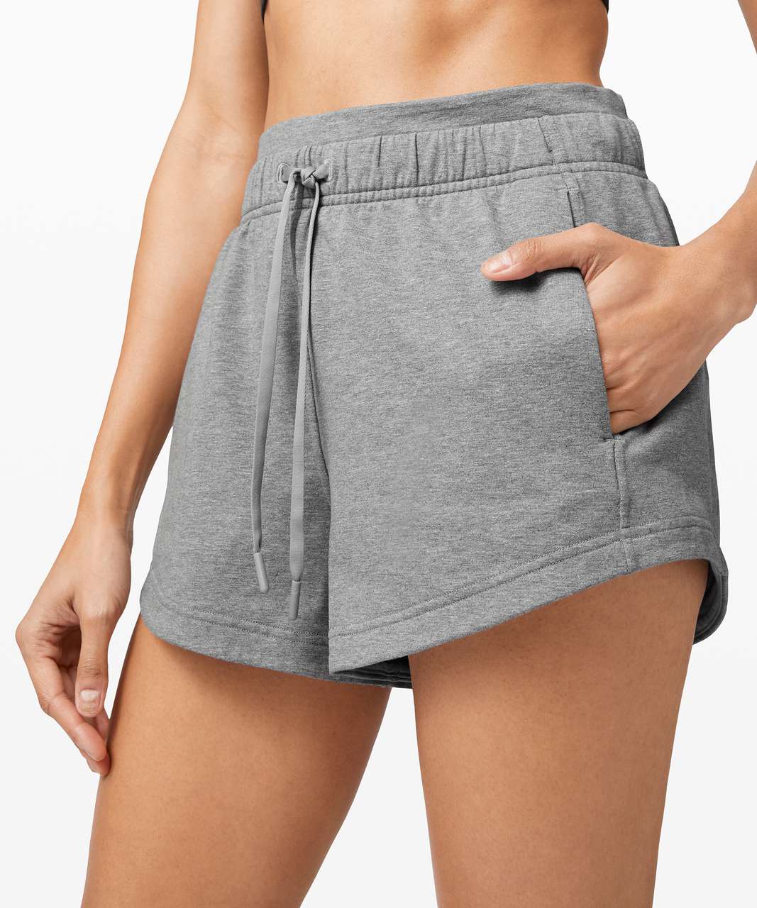 Lululemon Inner Glow 3” Short Heathered Core Medium Grey Modal