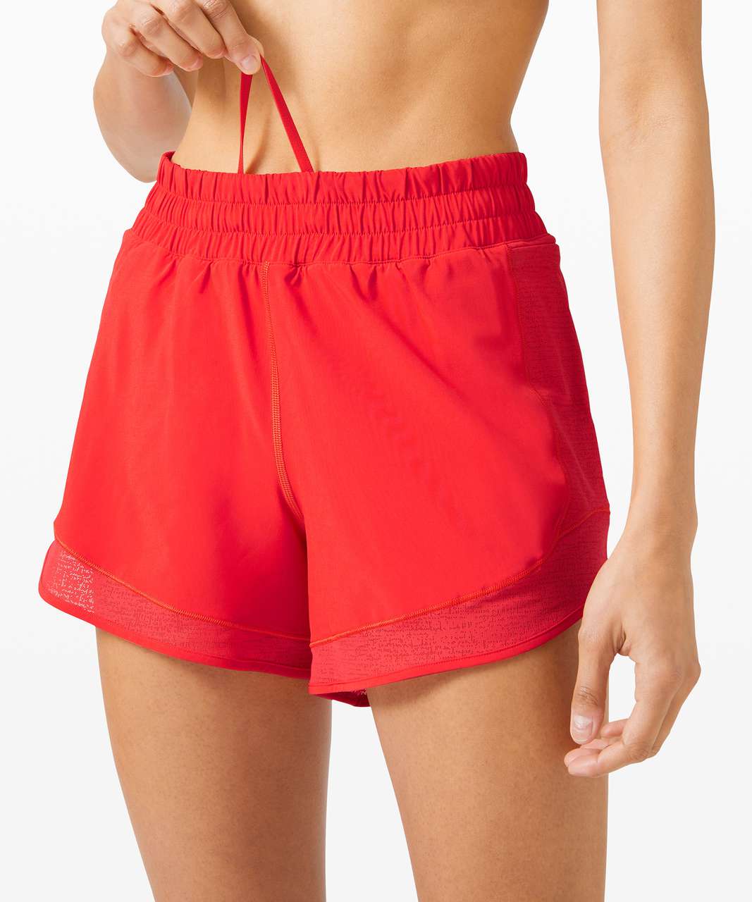 Lululemon Hotty Hot High-Rise Lined Short 4 - Carnation Red - lulu fanatics