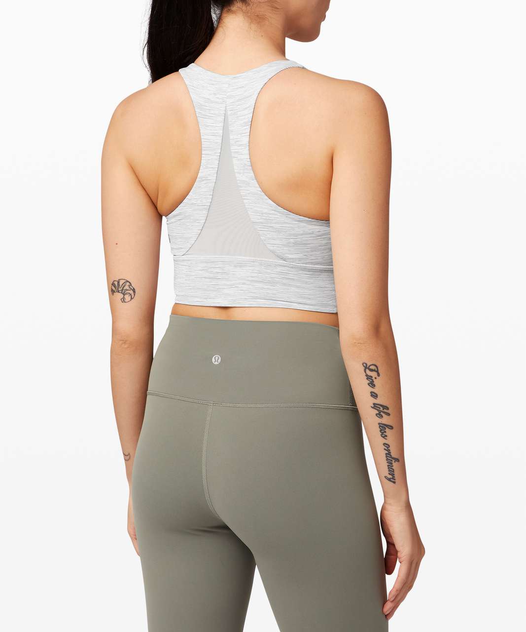 Lululemon Invigorate Bra Long Line Wee Are From Space Nimbus Gray Women's  Size 4