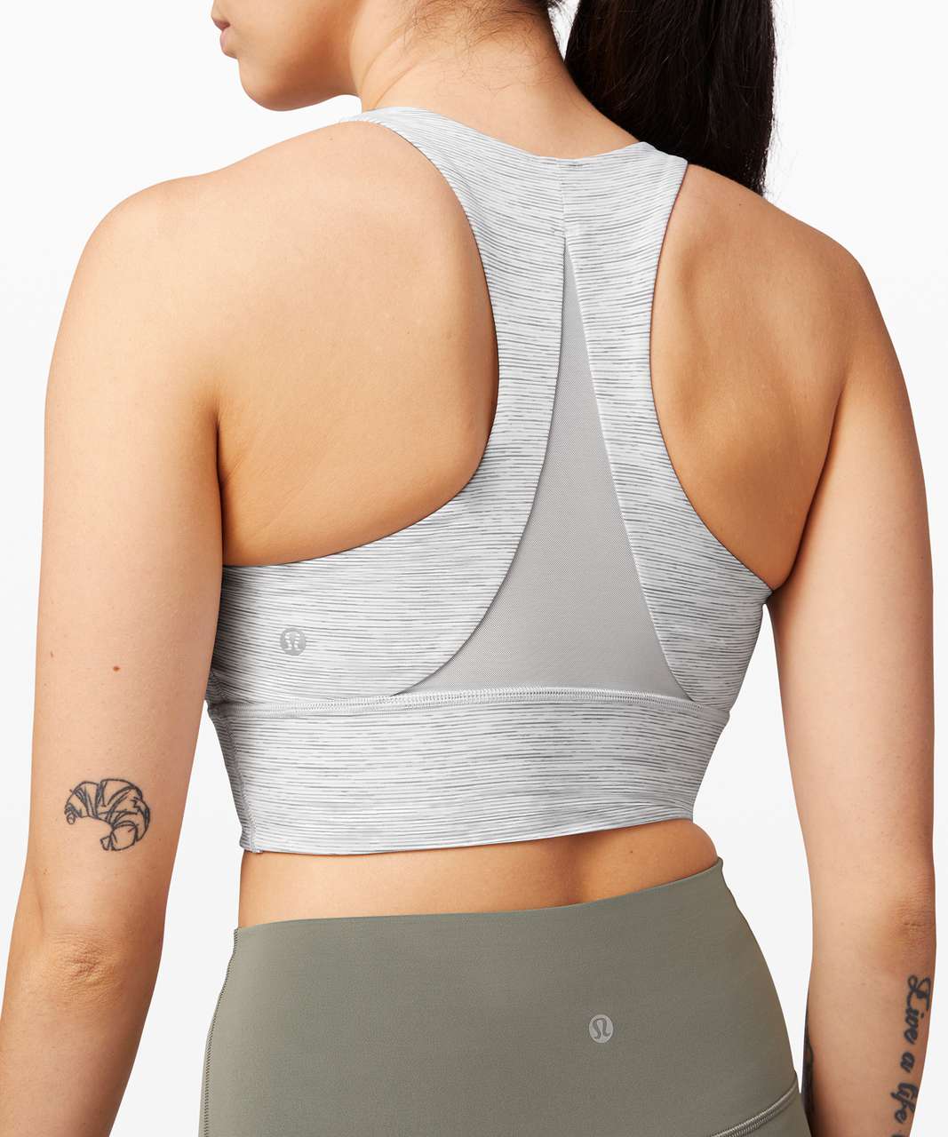 Lululemon Invigorate Bra *Long Line - Wee Are From Space Nimbus Battleship / Nimbus