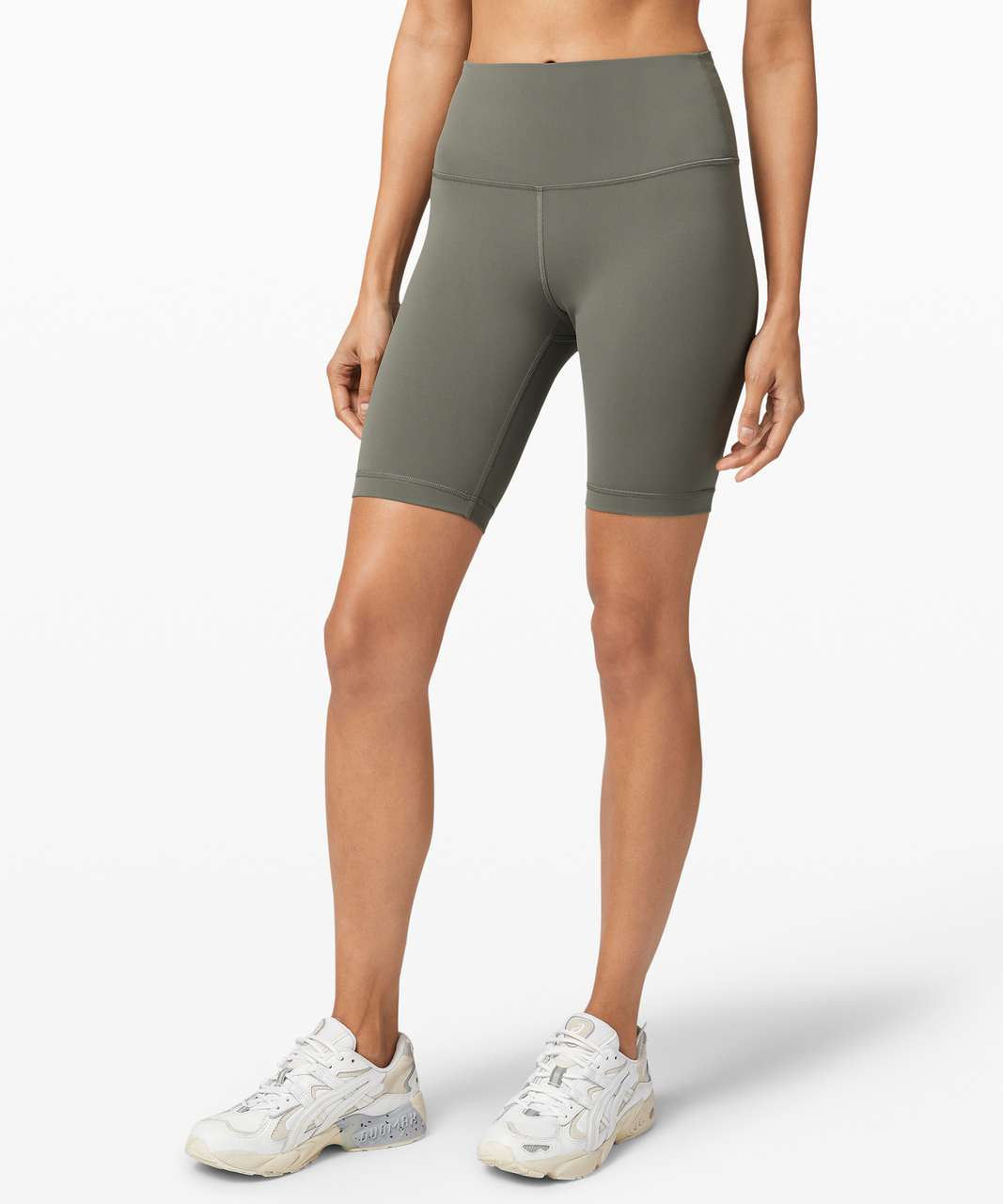 Lululemon Wunder Train High Rise Short 8 - Grey Sage - lulu fanatics