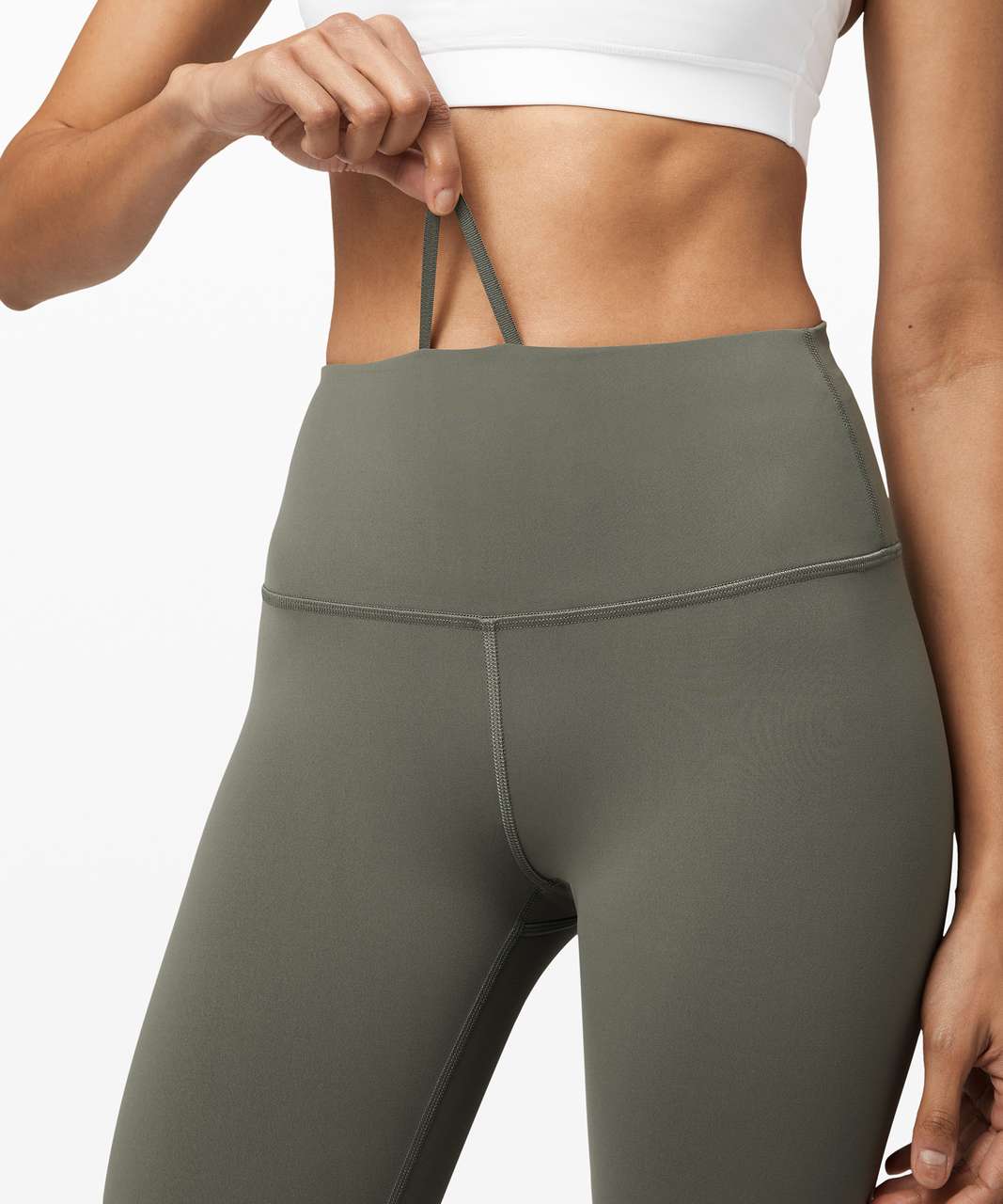 Lululemon Wunder Train High Rise Short 8 - Grey Sage - lulu fanatics