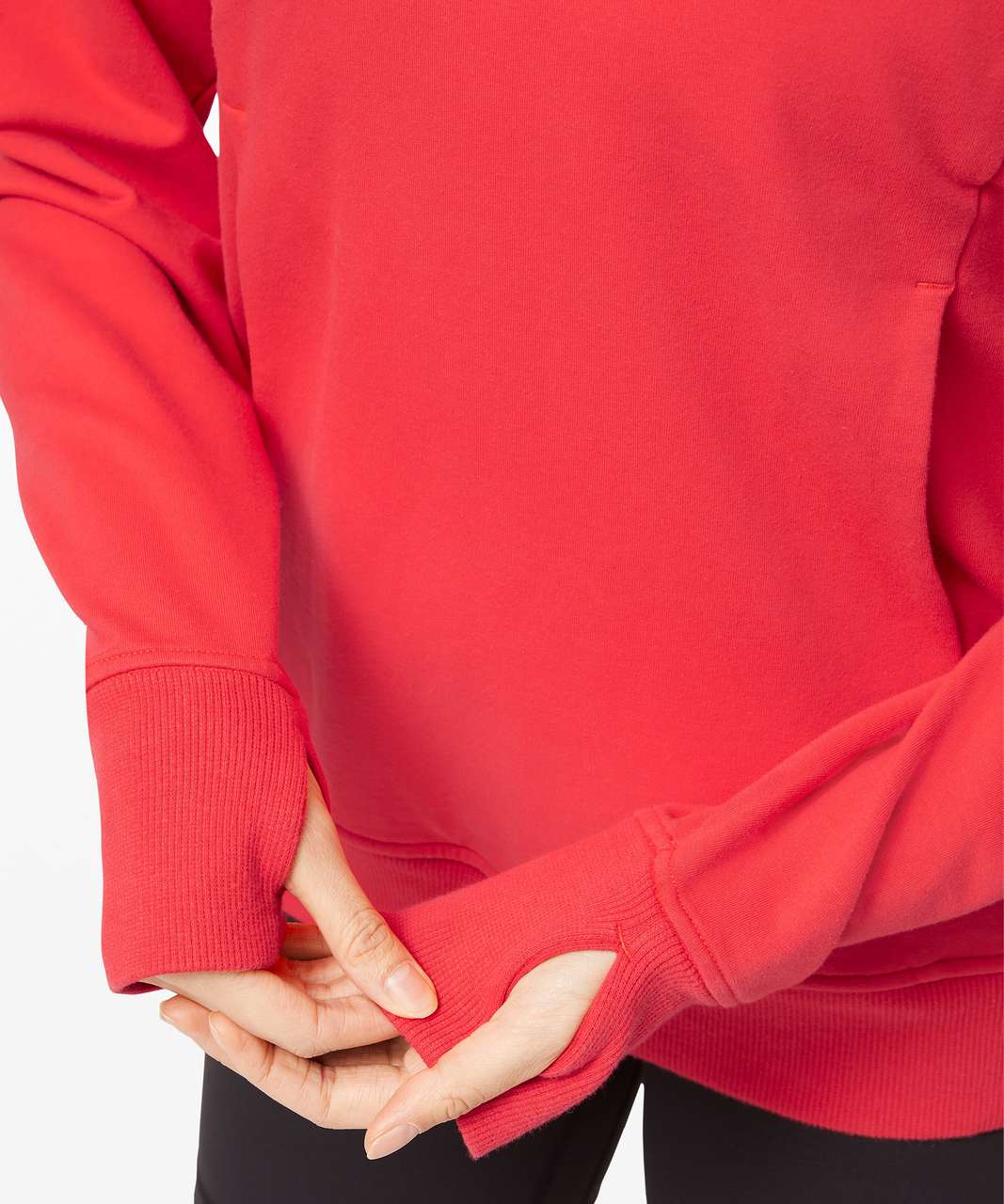 Lululemon Scuba Oversized Funnel Neck Half Zip - Carnation Red - lulu  fanatics