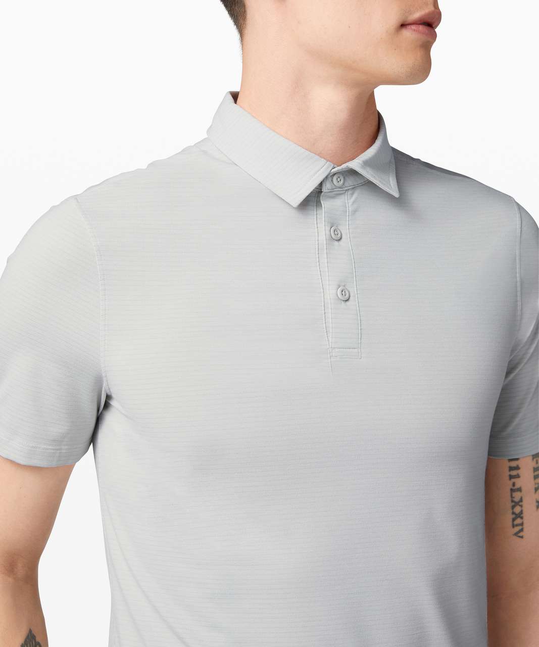 Lululemon Evolution Polo - Heathered Vapor - lulu fanatics