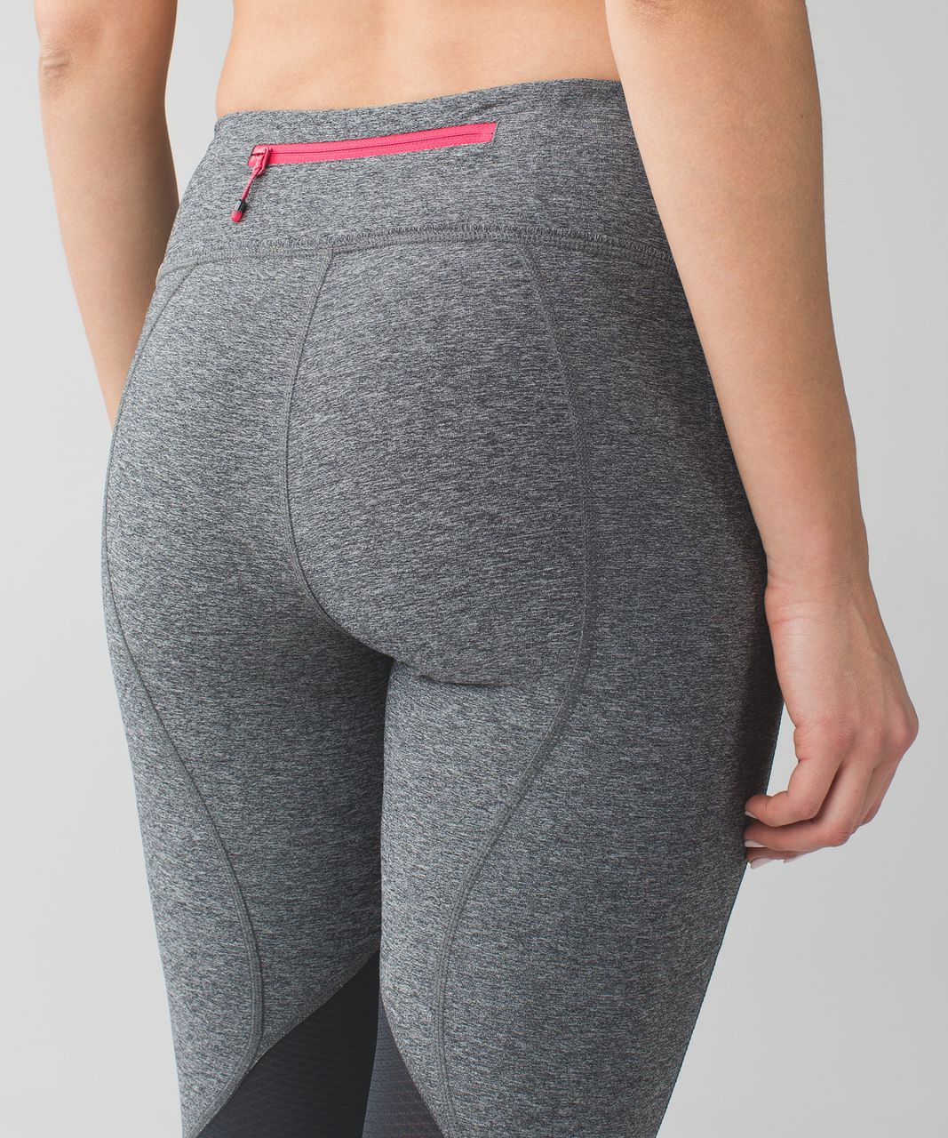 Lululemon Pace Rival Crop - Heathered Black / Deep Coal / Boom Juice - lulu  fanatics