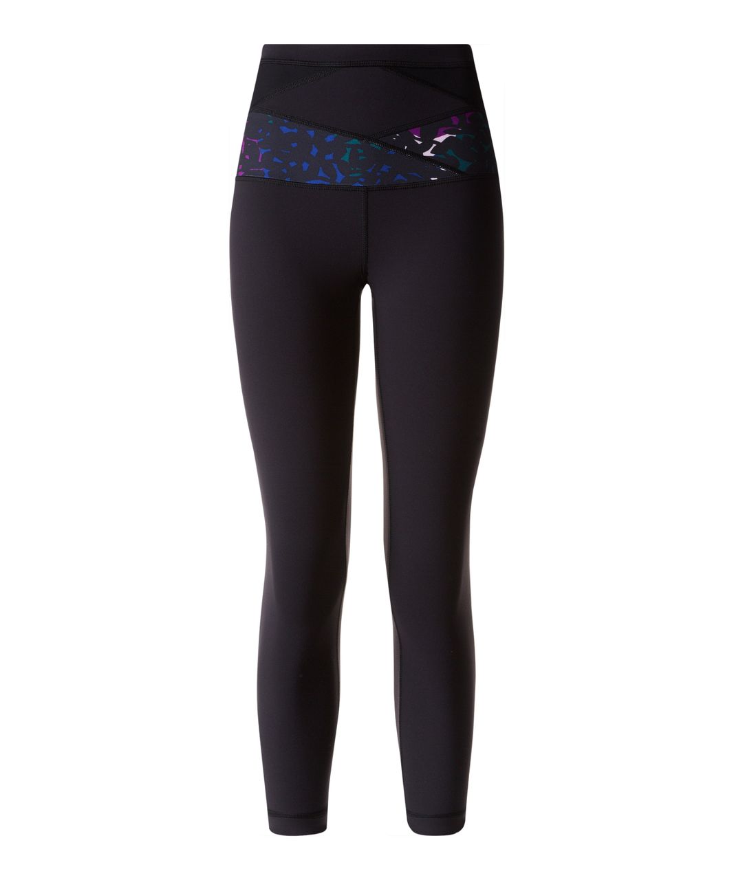 Lululemon Wunder Under Crop (Hi-Rise) - Black / Shadow Wrap Multi / Tender Violet