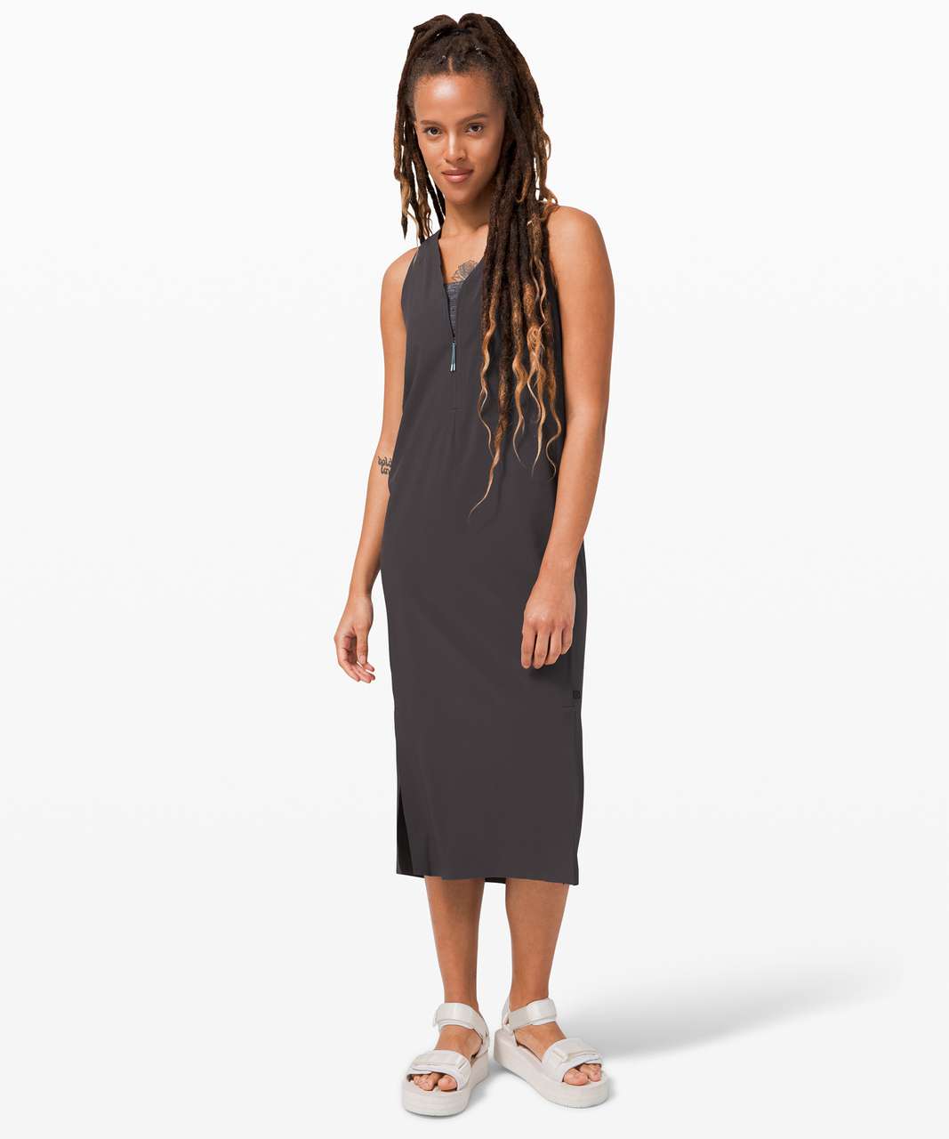 Lululemon Revera Duster Dress *lululemon lab - Planet Surface Black Granite  Multi - lulu fanatics