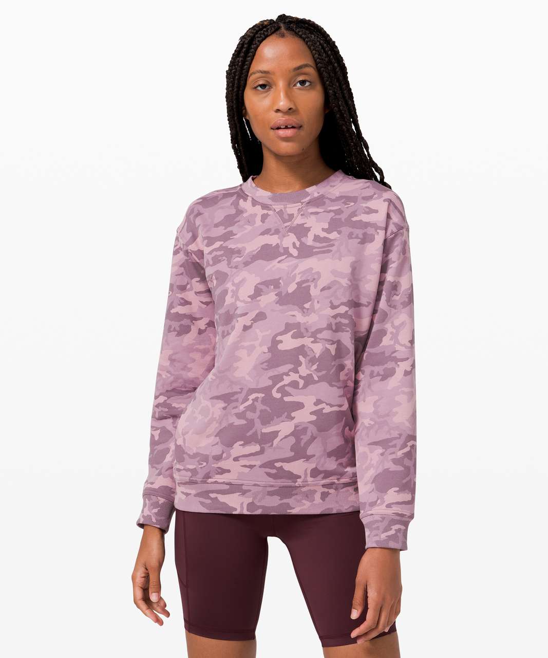 Lululemon sweatshirt ALL YOURS CREW TERRY Heathered Island Mist