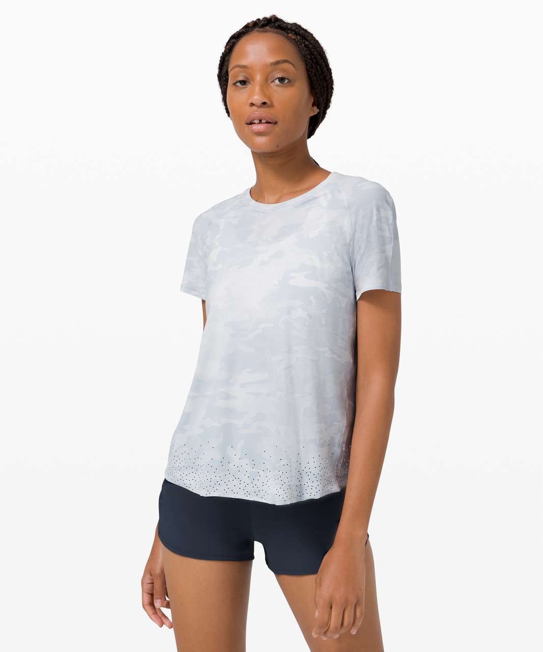 Lululemon Quick Pace Short Sleeve - Incognito Camo Alpine White Multi