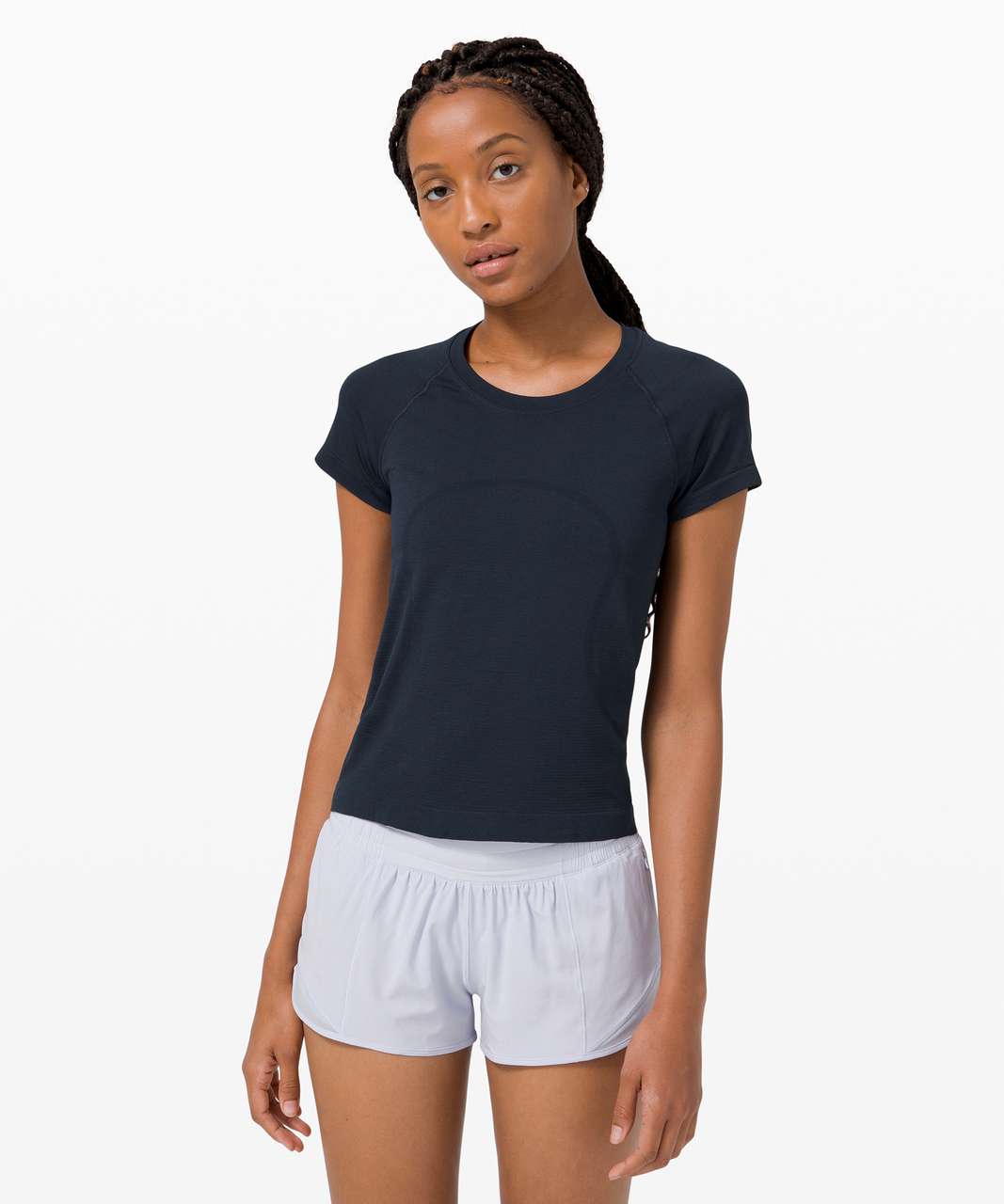 lululemon University of Michigan Women's Navy Swiftly Tech Short Sleeve 2.0  Shirt