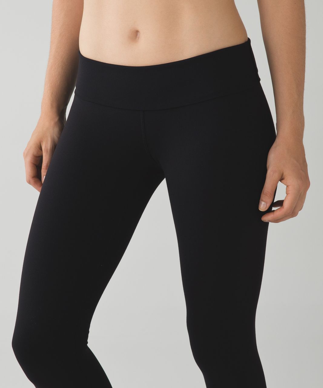 Lululemon Shine Tight (Roll Down) - Black - lulu fanatics