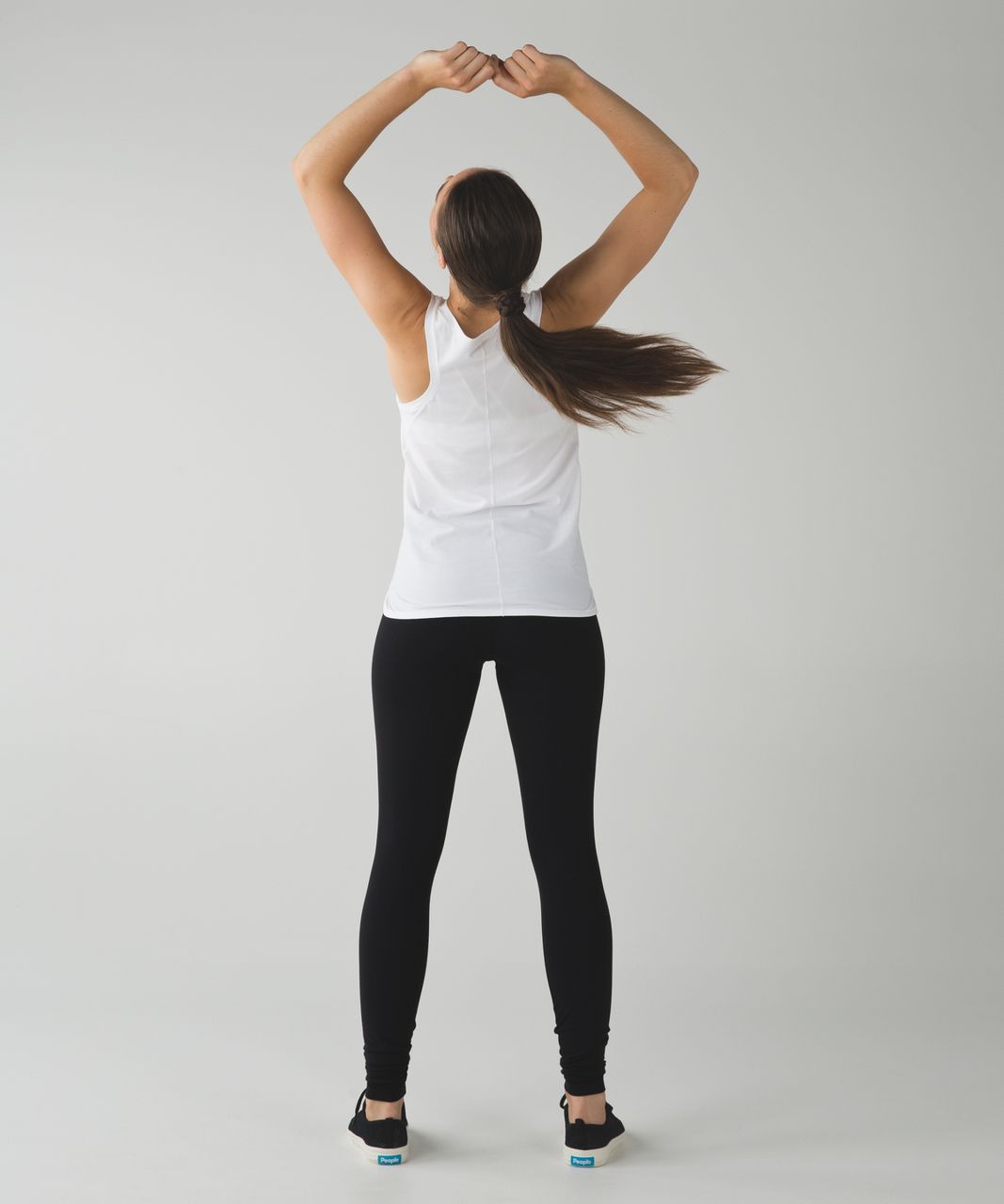 Lululemon Wunder Under Pant (Roll Down) - Heathered Black - lulu fanatics