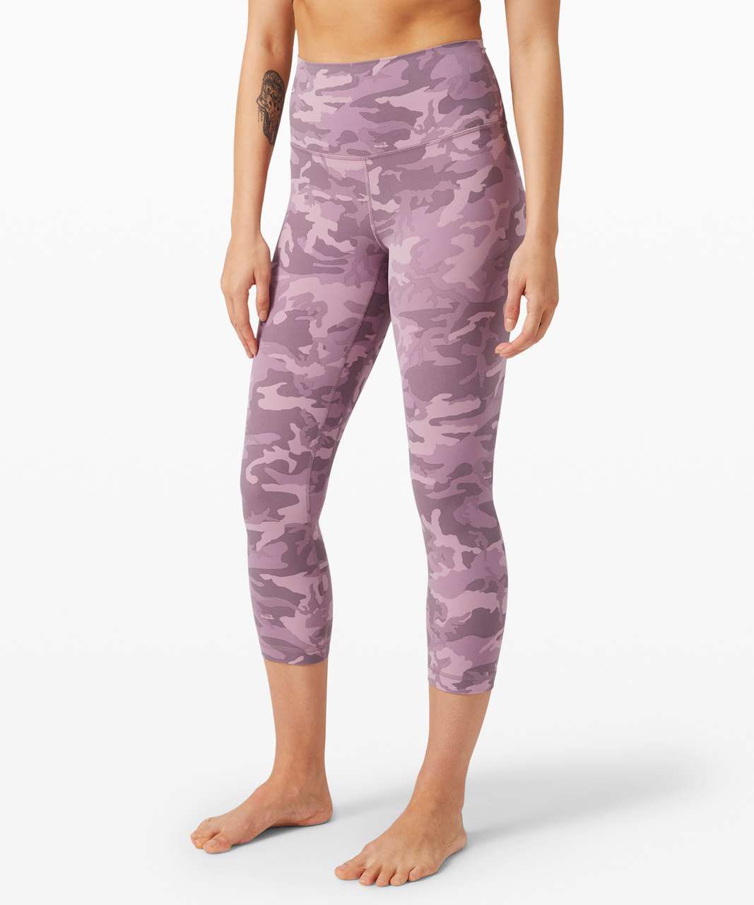 Lululemon Camo Pink and Black Cropped Leggings Size 6 - $40 - From Meredith