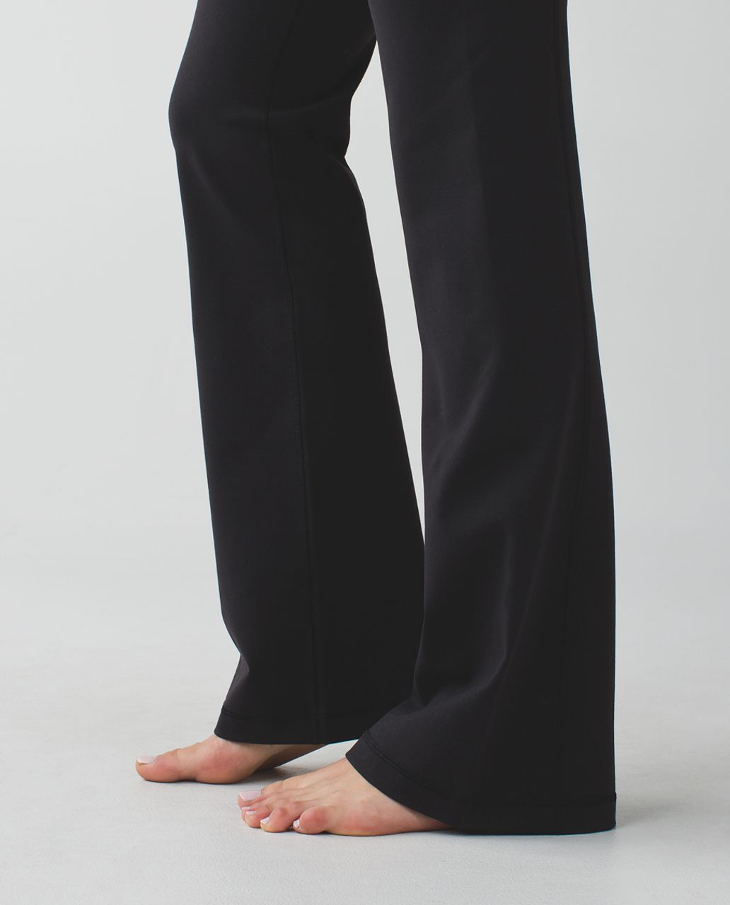 Lululemon Groove Pant II (Roll Down - Regular) - Black / Narrow Bold Stripe Black Angel Wing