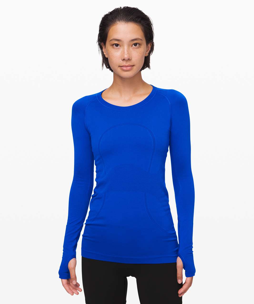 Lululemon Womens Heather Blue Long Sleeve Swiftly Tech Run Shirt