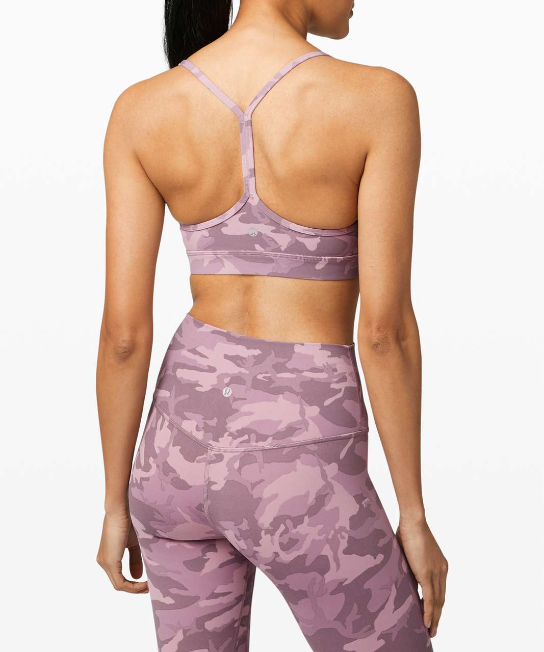 Lululemon Flow Y Bra Nulu *Light Support, B/C Cup - Incognito Camo Pink Taupe Multi